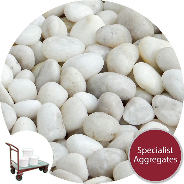 Chinese Pebbles - Polished Porcelain White - Click & Collect